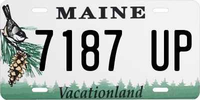 ME license plate 7187UP