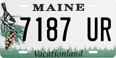 ME license plate 7187UR