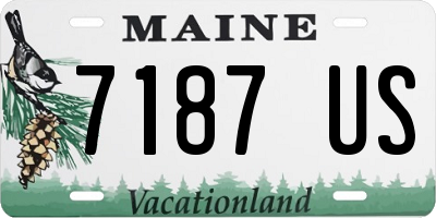 ME license plate 7187US