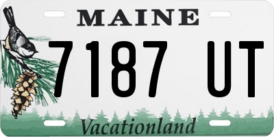 ME license plate 7187UT
