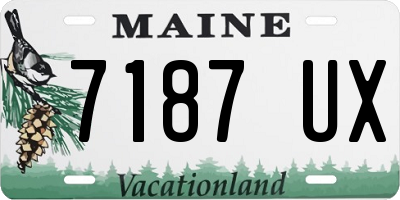 ME license plate 7187UX