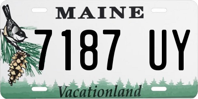 ME license plate 7187UY