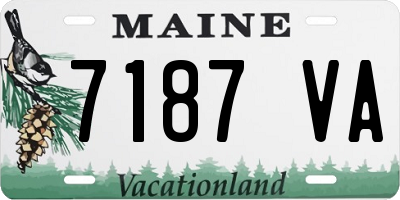 ME license plate 7187VA