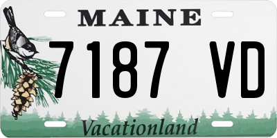 ME license plate 7187VD