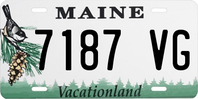 ME license plate 7187VG