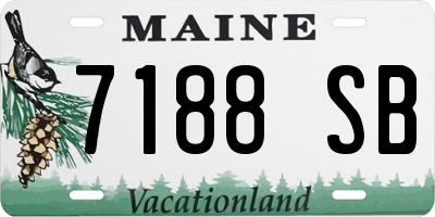 ME license plate 7188SB