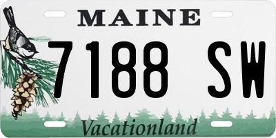 ME license plate 7188SW