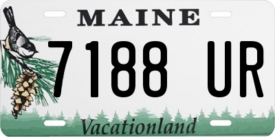 ME license plate 7188UR