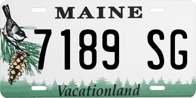 ME license plate 7189SG