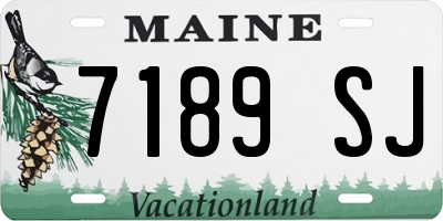 ME license plate 7189SJ