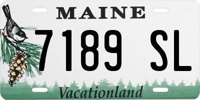 ME license plate 7189SL
