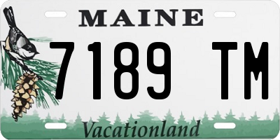 ME license plate 7189TM