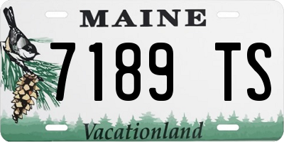 ME license plate 7189TS