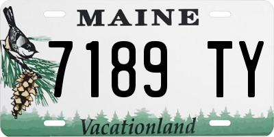 ME license plate 7189TY