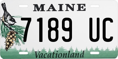 ME license plate 7189UC