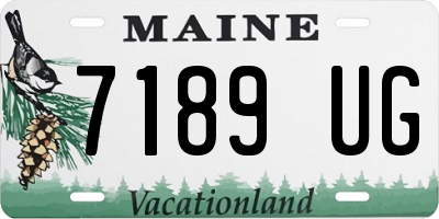 ME license plate 7189UG