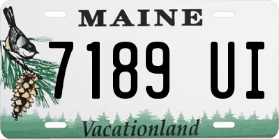 ME license plate 7189UI