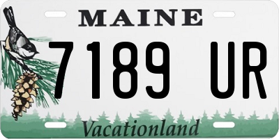 ME license plate 7189UR