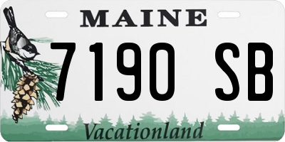 ME license plate 7190SB