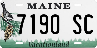 ME license plate 7190SC