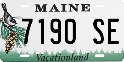 ME license plate 7190SE