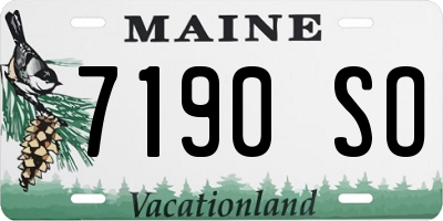 ME license plate 7190SO