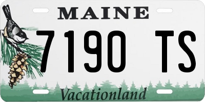 ME license plate 7190TS
