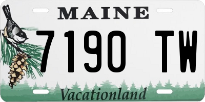 ME license plate 7190TW