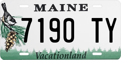 ME license plate 7190TY