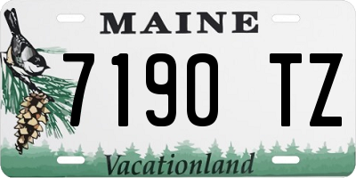 ME license plate 7190TZ