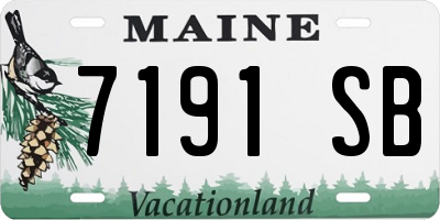 ME license plate 7191SB