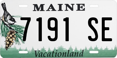 ME license plate 7191SE