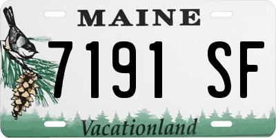 ME license plate 7191SF