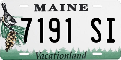 ME license plate 7191SI