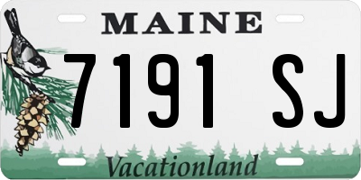 ME license plate 7191SJ