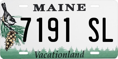 ME license plate 7191SL