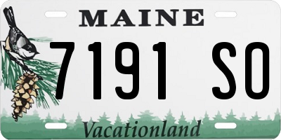 ME license plate 7191SO