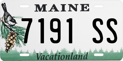 ME license plate 7191SS