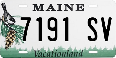 ME license plate 7191SV