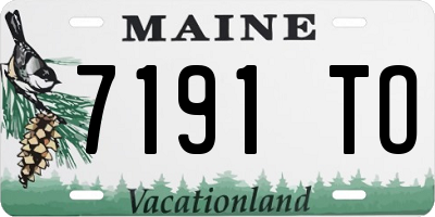 ME license plate 7191TO
