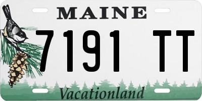 ME license plate 7191TT
