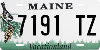 ME license plate 7191TZ