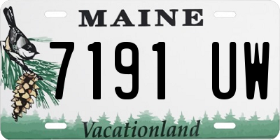ME license plate 7191UW