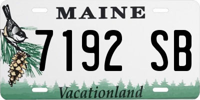 ME license plate 7192SB