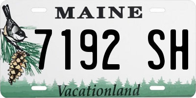 ME license plate 7192SH