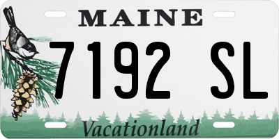 ME license plate 7192SL