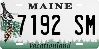 ME license plate 7192SM