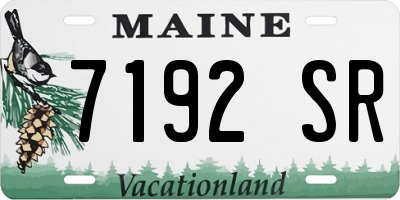 ME license plate 7192SR