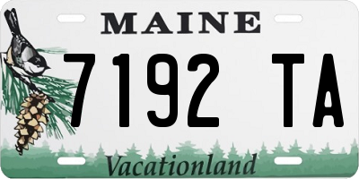 ME license plate 7192TA