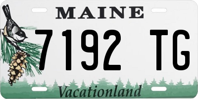ME license plate 7192TG